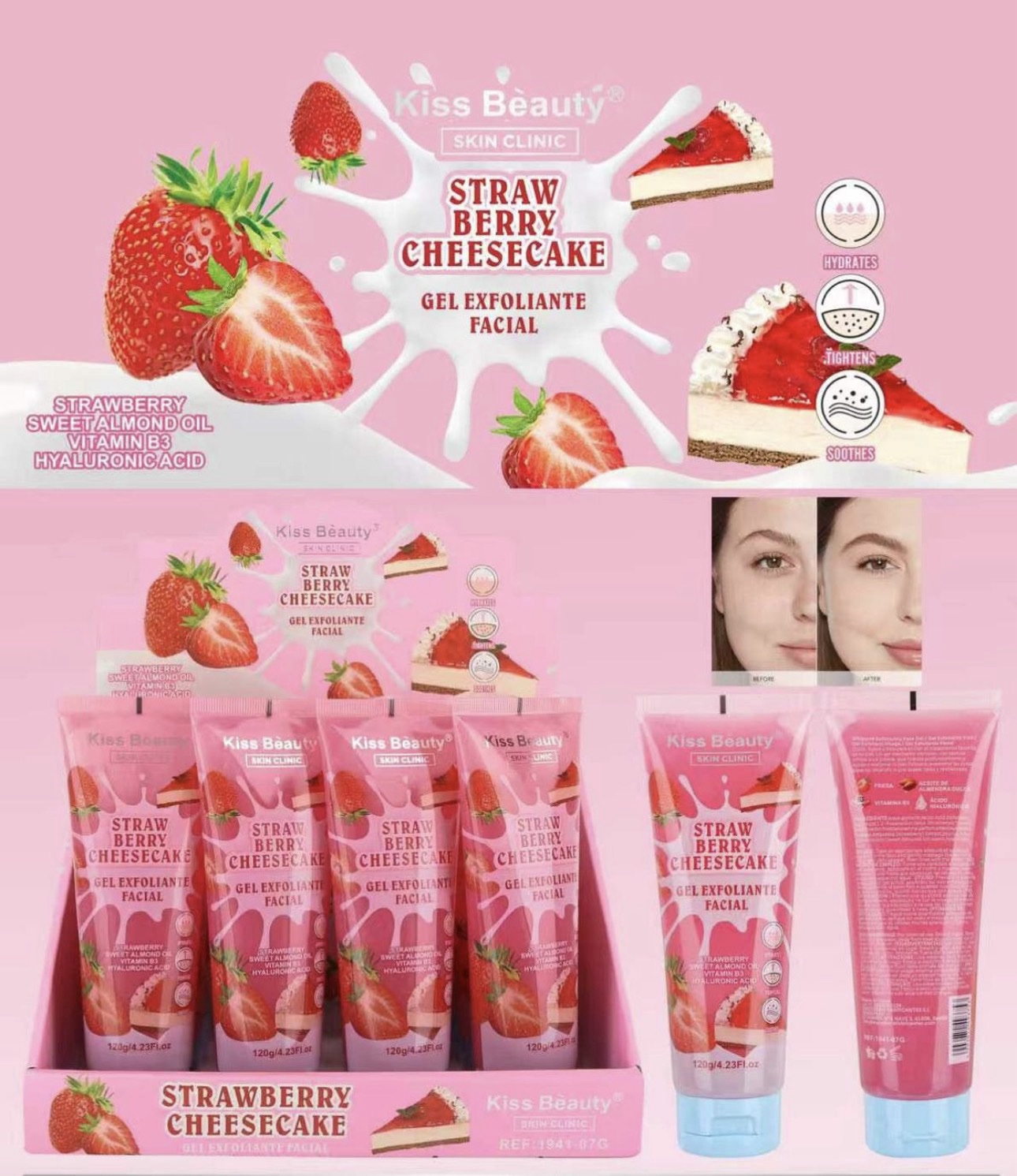 GEL EXFOLIANTE FACIAL STRAW BERRY CHEESECAKE